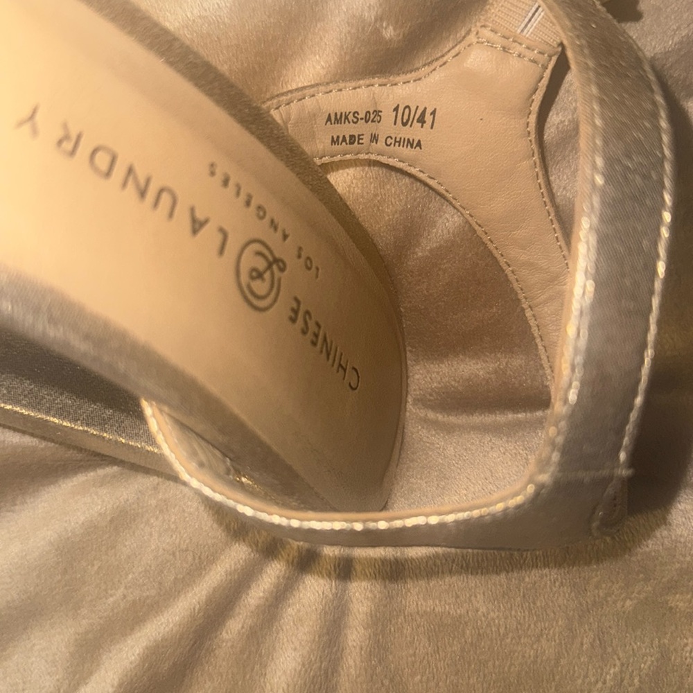 Chinese Laundry Sexy Gold Glitter shoes size 10 - Picture 2 of 8